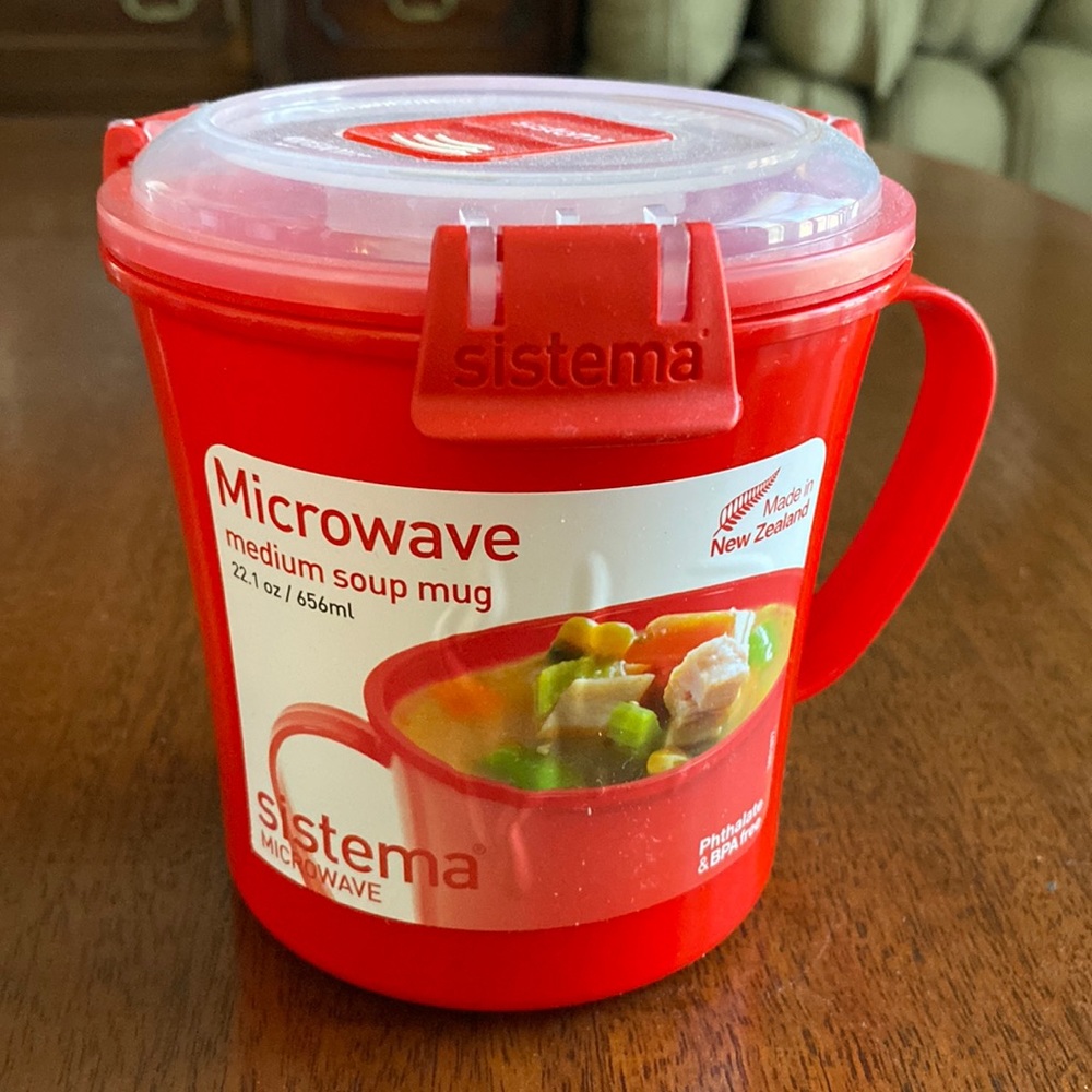 Microwaveable Soup Mug BPA Free